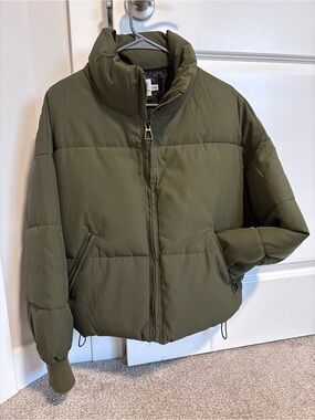 Princess Polly Olive Green Puffer Jacket
